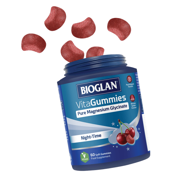 Magnesium Glycinate jar with Gummies